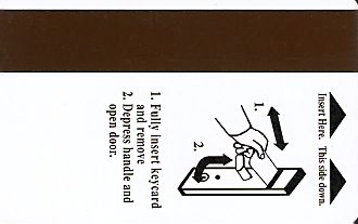 Hotel Keycard Super 8 Motel Generic Back