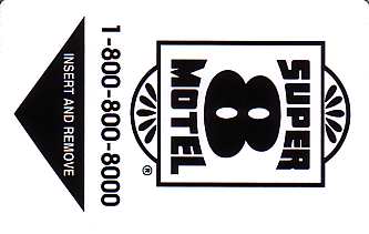 Hotel Keycard Super 8 Motel Generic Front