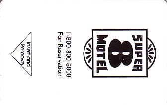 Hotel Keycard Super 8 Motel Generic Front