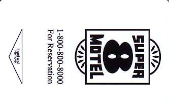 Hotel Keycard Super 8 Motel Generic Front
