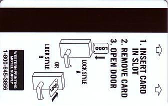 Hotel Keycard Super 8 Motel Generic Back