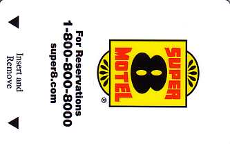 Hotel Keycard Super 8 Motel Generic Front