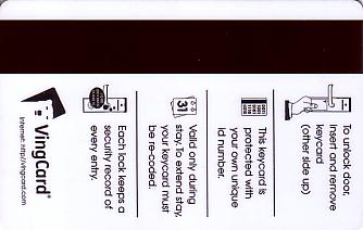 Hotel Keycard Super 8 Motel Generic Back