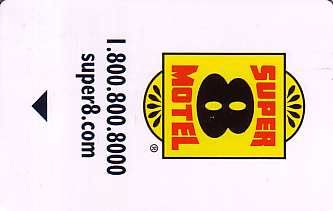 Hotel Keycard Super 8 Motel Generic Front