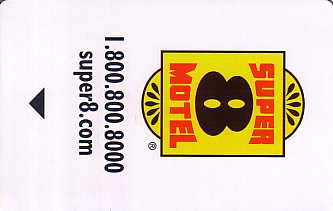 Hotel Keycard Super 8 Motel Generic Front