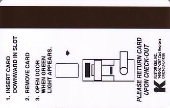 Hotel Keycard Super 8 Motel Generic Back