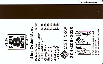 Hotel Keycard Super 8 Motel Generic Back
