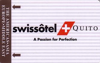 Hotel Keycard Swissotel Quito Ecuador Front