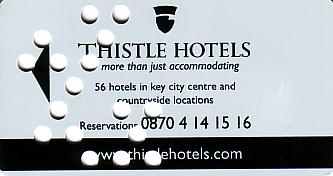 Hotel Keycard Thistle Hotels Generic Front