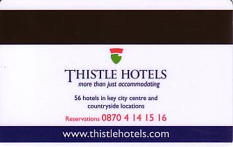 Hotel Keycard Thistle Hotels Generic Back