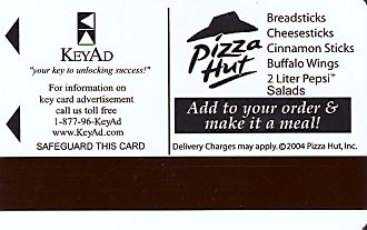 Hotel Keycard Travelodge Generic Back