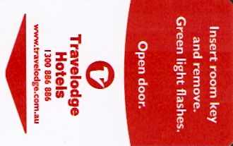 Hotel Keycard Travelodge  Australia Front