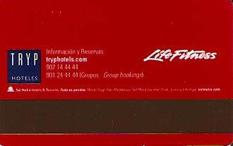 Hotel Keycard Sol Melia - Tryp Generic Back