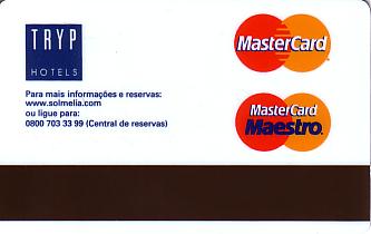 Hotel Keycard Sol Melia - Tryp Brasilia Brazil Back