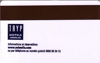 Hotel Keycard Sol Melia - Tryp Berne Switzerland Back