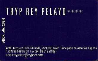 Hotel Keycard Sol Melia - Tryp Gijon Spain Front