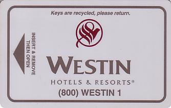 Hotel Keycard Westin Generic Front