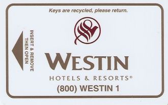 Hotel Keycard Westin Generic Front