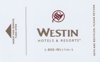 Hotel Keycard Westin Generic Front