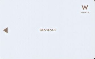 Hotel Keycard W Hotels Generic Front