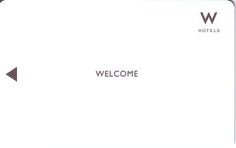 Hotel Keycard W Hotels Generic Front