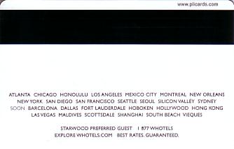 Hotel Keycard W Hotels Generic Back
