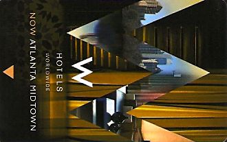 Hotel Keycard W Hotels Atlanta U.S.A. Front