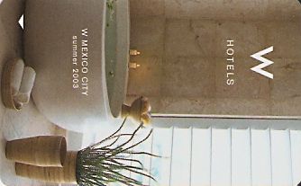 Hotel Keycard W Hotels Mexico City Mexico Front