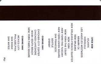 Hotel Keycard W Hotels New Orleans U.S.A. Back